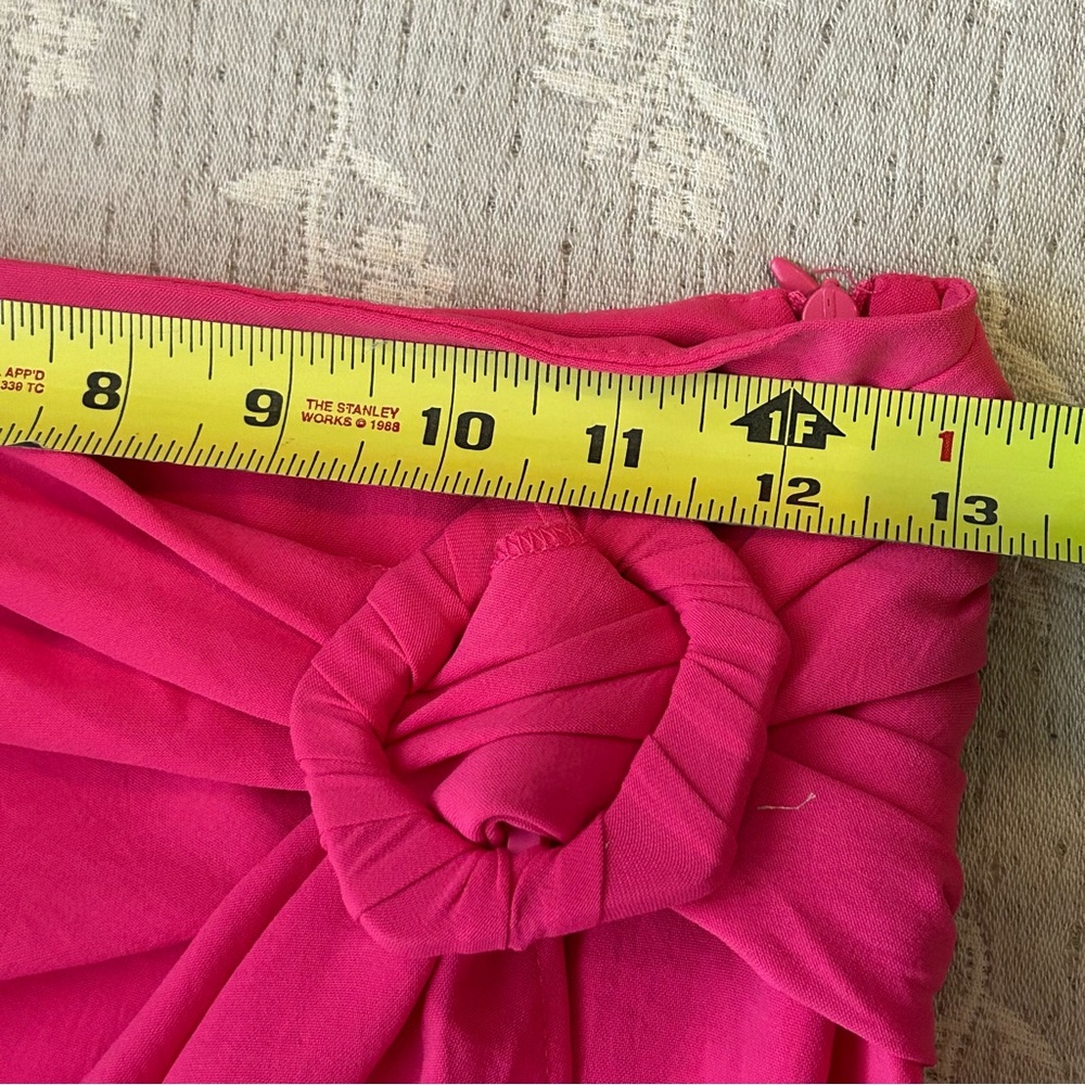 Zara Midi Skirt with Buckle Fuchsia Pink Size XS - Picture 12 of 14